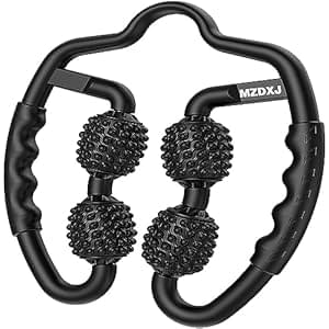 Upgraded Six-Wheel Muscle Roller – Arm & Leg Massager, Forearm & Calf Roller, Tennis Elbow Brace for Men, Carpal Tunnel & Tendonitis Relief, Perfect for Wrist, Hand, Foot, & Thigh